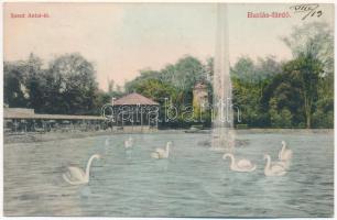 1908 Buziás-fürdő, Baile Buzias; Szent Anna tó. Francz testvérek kiadása / lake