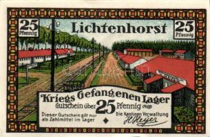 Német Birodalom /Weimari Köztársaság/ Lichtenhorst D.N. hadifogolytábor 25Pf(3x) + 50Pf(2x) + 75Pf(2x) + 1M(2x) összesen 9klf db, teljes sor T:I-