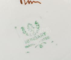 Hollóházi, kottából éneklő kislány, kézzel festett, hibátlan, jelzett 17 cm