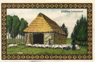 Német Birodalom /Weimari Köztársaság/ Lichtenhorst D.N. hadifogolytábor 25Pf(3x) + 50Pf(2x) + 75Pf(2...