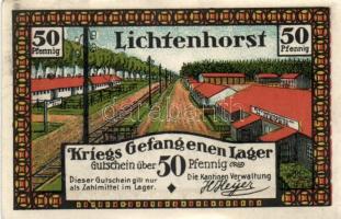 Német Birodalom /Weimari Köztársaság/ Lichtenhorst D.N. hadifogolytábor 25Pf(3x) + 50Pf(2x) + 75Pf(2...