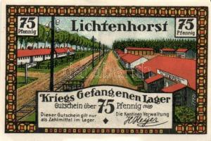 Német Birodalom /Weimari Köztársaság/ Lichtenhorst D.N. hadifogolytábor 25Pf(3x) + 50Pf(2x) + 75Pf(2...