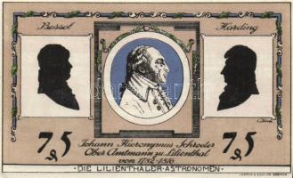 Német Birodalom /Weimari Köztársaság/ Lilienthal 1921. 25Pf + 50Pf + 75Pf + 3klf db, teljes sor T:I