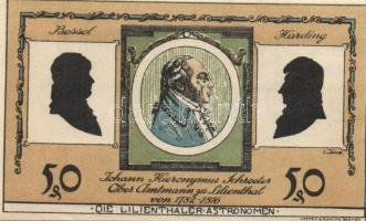 Német Birodalom /Weimari Köztársaság/ Lilienthal 1921. 25Pf + 50Pf + 75Pf + 3klf db, teljes sor T:I