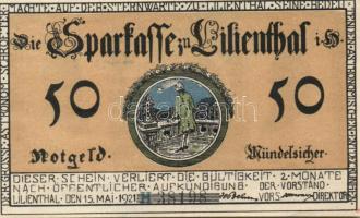 Német Birodalom /Weimari Köztársaság/ Lilienthal 1921. 25Pf + 50Pf + 75Pf + 3klf db, teljes sor T:I