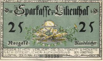 Német Birodalom /Weimari Köztársaság/ Lilienthal 1921. 25Pf + 50Pf + 75Pf + 3klf db, teljes sor T:I