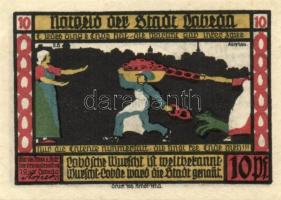 Német Birodalom /Weimari Köztársaság/ Lobeda 1921. 10Pf + 25Pf(3x) + 50Pf(4x) összesen 8klf db, telj...