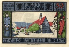 Német Birodalom /Weimari Köztársaság/ Lobeda 1921. 10Pf + 25Pf(3x) + 50Pf(4x) összesen 8klf db, telj...