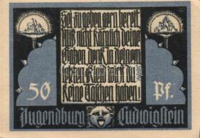 Német Birodalom /Weimari Köztársaság/ Ludwigstein 1921. 25Pf + 50Pf(2x) + 1M(2x) + 2M összesen 6klf ...
