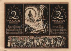 Német Birodalom /Weimari Köztársaság/ Ludwigstein 1921. 25Pf + 50Pf(2x) + 1M(2x) + 2M összesen 6klf ...