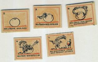 Német Birodalom /Weimari Köztársaság/ Lübeck 1921. 20Pf(5x)(karton) 5klf db, teljes sor T:I