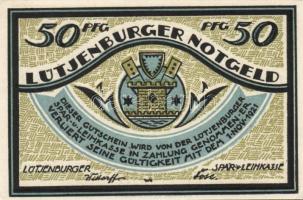 Német Birodalom /Weimari Köztársaság/ Lütjenburg 1921. 50Pf(4x) 4klf db, teljes sor T:I