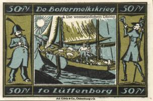 Német Birodalom /Weimari Köztársaság/ Lütjenburg 1921. 50Pf(4x) 4klf db, teljes sor T:I