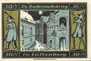 Német Birodalom /Weimari Köztársaság/ Lütjenburg 1921. 50Pf(4x) 4klf db, teljes sor T:I