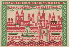 Német Birodalom /Weimari Köztársaság/ Magdeburg 1921. 50Pf(4x) 4klf db, teljes sor T:I