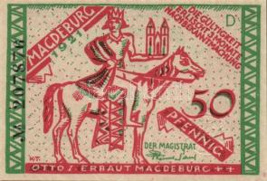 Német Birodalom /Weimari Köztársaság/ Magdeburg 1921. 50Pf(4x) 4klf db, teljes sor T:I