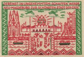 Német Birodalom /Weimari Köztársaság/ Magdeburg 1921. 50Pf(4x) 4klf db, teljes sor T:I