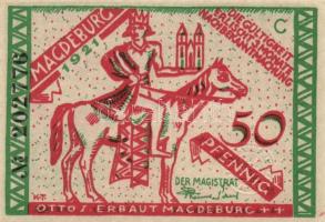 Német Birodalom /Weimari Köztársaság/ Magdeburg 1921. 50Pf(4x) 4klf db, teljes sor T:I