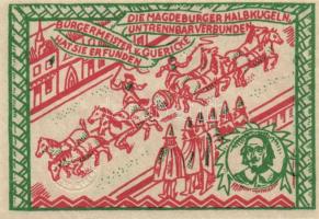 Német Birodalom /Weimari Köztársaság/ Magdeburg 1921. 50Pf(4x) 4klf db, teljes sor T:I