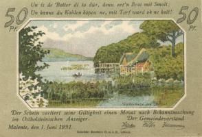 Német Birodalom /Weimari Köztársaság/ Malente-Gremsmühlen 1921. 50Pf(4x) 4klf db, teljes sor T:I