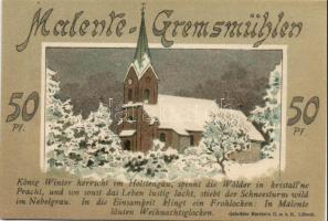 Német Birodalom /Weimari Köztársaság/ Malente-Gremsmühlen 1921. 50Pf(4x) 4klf db, teljes sor T:I