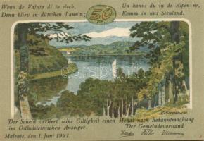 Német Birodalom /Weimari Köztársaság/ Malente-Gremsmühlen 1921. 50Pf(4x) 4klf db, teljes sor T:I