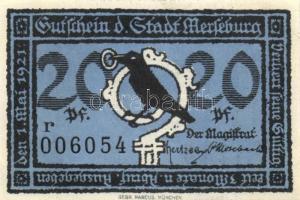 Német Birodalom /Weimari Köztársaság/ Merseburg 1921. 5Pf + 10Pf + 20Pf + 25Pf + 50Pf(6x) összesen 1...