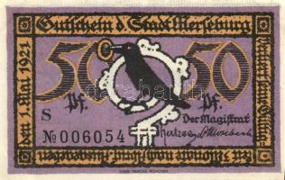 Német Birodalom /Weimari Köztársaság/ Merseburg 1921. 5Pf + 10Pf + 20Pf + 25Pf + 50Pf(6x) összesen 1...