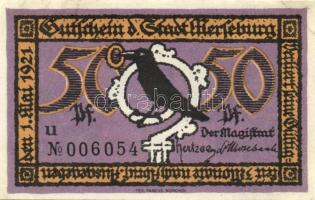 Német Birodalom /Weimari Köztársaság/ Merseburg 1921. 5Pf + 10Pf + 20Pf + 25Pf + 50Pf(6x) összesen 1...