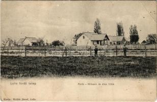 Balatonlelle, Lelle fürdőtelep, Pávits, Millassin és Jilek villák. Wollák József kiadása. Balázsovich Gyula fényképész (EM)