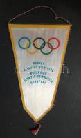 cca 1988 Magyar Olimpiai Bizottság zászló / Hungarian Olympic Committe flag 34 cm