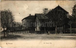 1908 Balatonfüred, Dr. Huray villa. Balázsovich Gyula fényképész kiadása (EB)