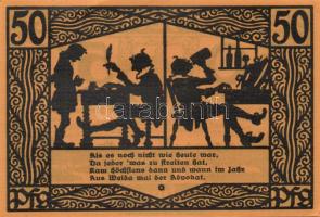 Német Birodalom /Weimari Köztársaság/ Münchenbernsdorf 1921. 50Pf(4x) 4klf db, teljes sor T:I