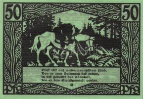 Német Birodalom /Weimari Köztársaság/ Münchenbernsdorf 1921. 50Pf(4x) 4klf db, teljes sor T:I