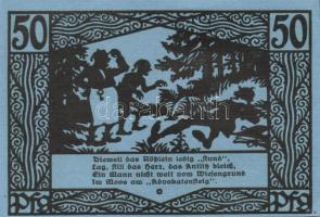 Német Birodalom /Weimari Köztársaság/ Münchenbernsdorf 1921. 50Pf(4x) 4klf db, teljes sor T:I