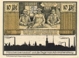 Német Birodalom /Weimari Köztársaság/ Münchenbernsdorf 1921. 10Pf + 25Pf + 50Pf + 75Pf 4klf db, telj...