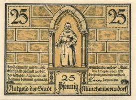 Német Birodalom /Weimari Köztársaság/ Münchenbernsdorf 1921. 10Pf + 25Pf + 50Pf + 75Pf 4klf db, telj...