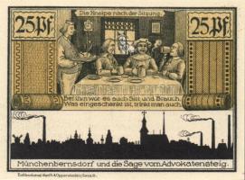 Német Birodalom /Weimari Köztársaság/ Münchenbernsdorf 1921. 10Pf + 25Pf + 50Pf + 75Pf 4klf db, telj...