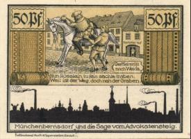 Német Birodalom /Weimari Köztársaság/ Münchenbernsdorf 1921. 10Pf + 25Pf + 50Pf + 75Pf 4klf db, telj...