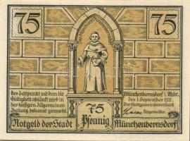 Német Birodalom /Weimari Köztársaság/ Münchenbernsdorf 1921. 10Pf + 25Pf + 50Pf + 75Pf 4klf db, telj...