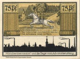 Német Birodalom /Weimari Köztársaság/ Münchenbernsdorf 1921. 10Pf + 25Pf + 50Pf + 75Pf 4klf db, telj...