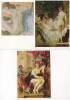 17 db MODERN erotikus művész motívum képeslap / 17 modern erotic art motive postcards