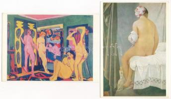 17 db MODERN erotikus művész motívum képeslap / 17 modern erotic art motive postcards