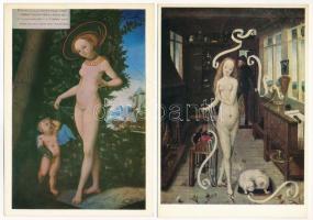 12 db MODERN erotikus művész motívum képeslap / 12 modern erotic art motive postcards