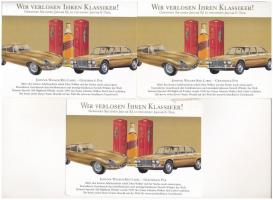 Johnnie Walker Red Label - 3 db modern whiskey reklám képeslap / 3 modern whiskey advertising postcards