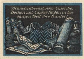 Német Birodalom /Weimari Köztársaság/ Münchenbernsdorf D.N. 10Pf + 25Pf + 50Pf 3klf db, teljes sor T...