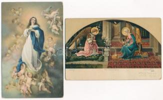 4 db RÉGI Stengel litho művész képeslap vegyes minőségben / 4 pre-1945 Stengel litho art postcards in mixed quality