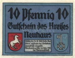 Német Birodalom /Weimari Köztársaság/ Neuhaus D.N. 10Pf + 25Pf + 50Pf 3klf db, teljes sor T:I