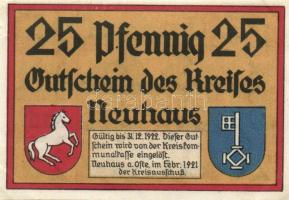 Német Birodalom /Weimari Köztársaság/ Neuhaus D.N. 10Pf + 25Pf + 50Pf 3klf db, teljes sor T:I