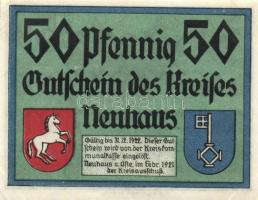 Német Birodalom /Weimari Köztársaság/ Neuhaus D.N. 10Pf + 25Pf + 50Pf 3klf db, teljes sor T:I